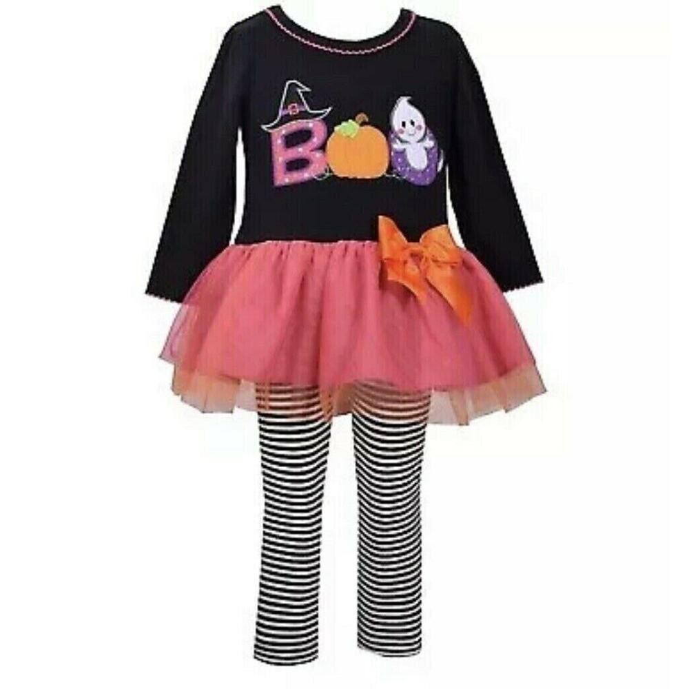 Bonnie Baby Girls Halloween Boo Outfit Set NEW Boutique Designer Cute 12 M